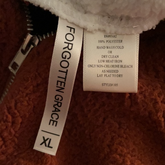 NWT Forgotten Grace by Nordstrom Faux Shearling Hooded Zip Front Cardigan Jacket - Picture 2 of 7